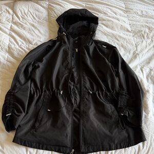Jones New York Black Utility Jacket with Hood